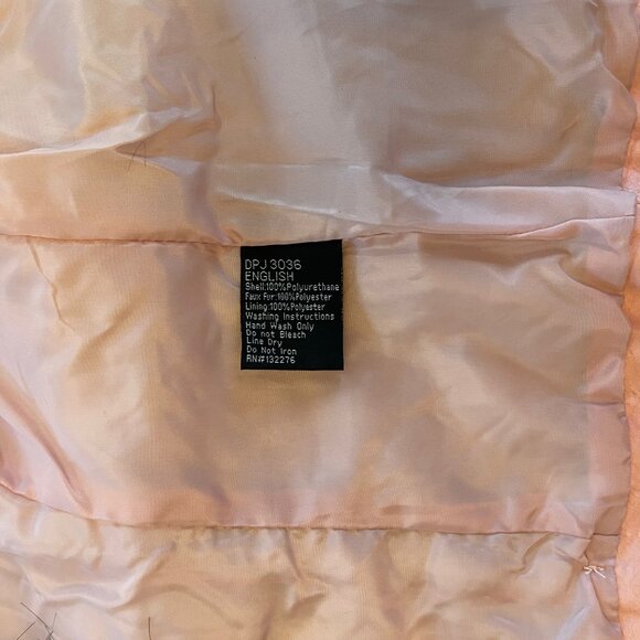 Moto Feminine Urban Glove Tanned Faux Leather Lush Fur Trim Stylish Zip Up Vest - Picture 8 of 10